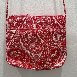 Vera Bradley Original Hipster in Paisley Key Red NWOT zipper purse bag